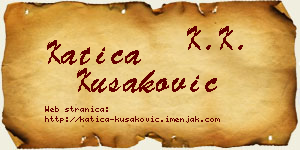 Katica Kušaković vizit kartica